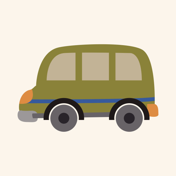 交通车平面图标元素背景，eps10图片下载