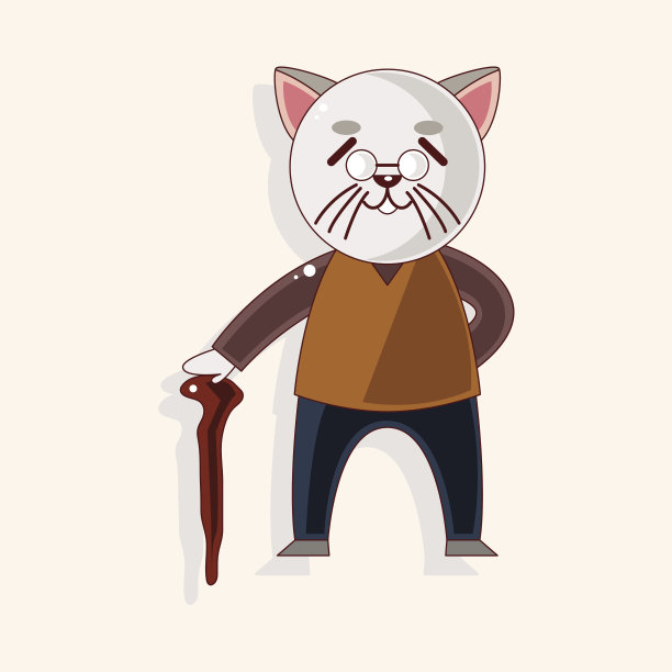 猫卡通主题元素图片下载