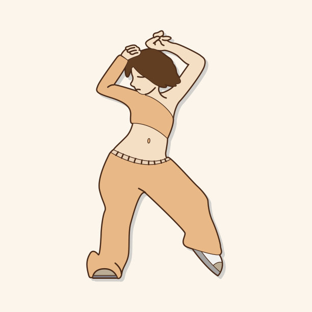 舞者主题元素向量，eps图片下载