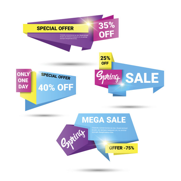春季特价购物特价假日横幅套装图片下载
