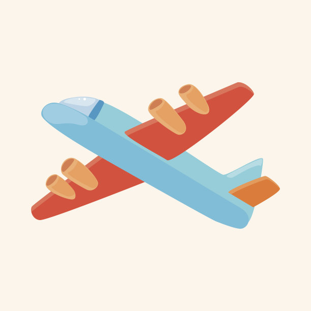 交通飞机主题元素图片下载