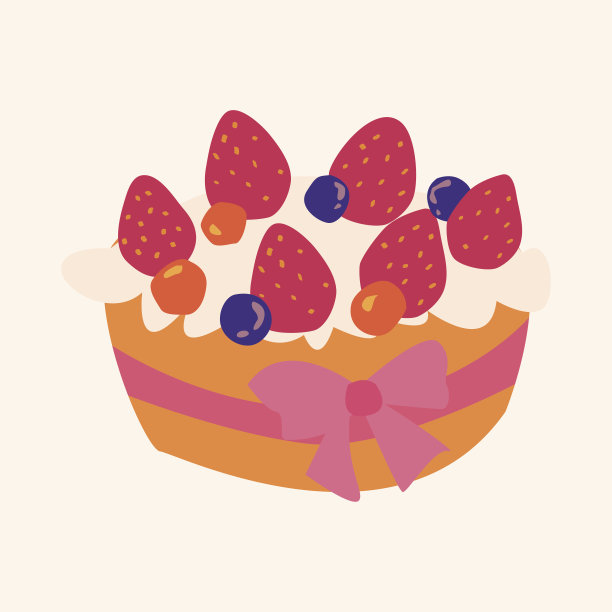 礼品蛋糕主题平面图标元素，eps10图片下载