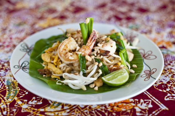 亚洲美食，泰式炒虾图片下载