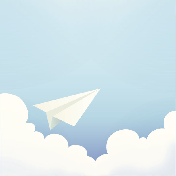 天空中的纸飞机-矢量文件EPS10图片下载