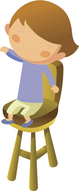 坐在椅子上的男孩图片下载