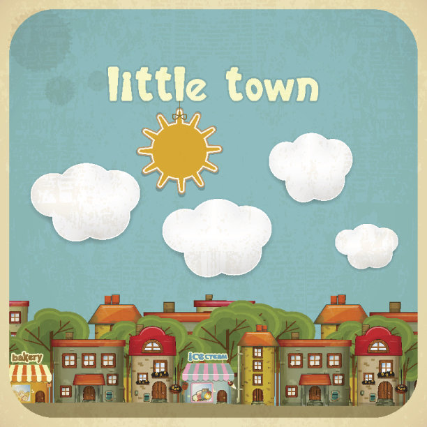 小镇色彩屋图片下载