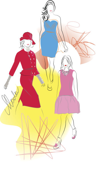 三个时尚女性图片下载