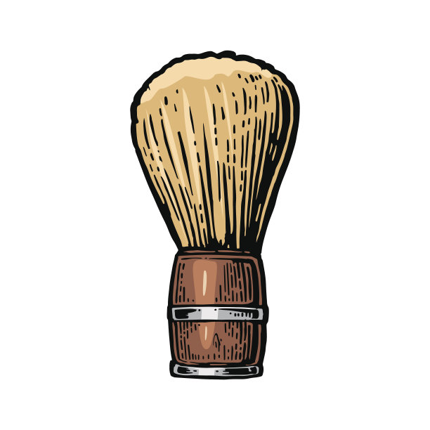剃须刷。矢量彩色插图上的白色背景。图片下载
