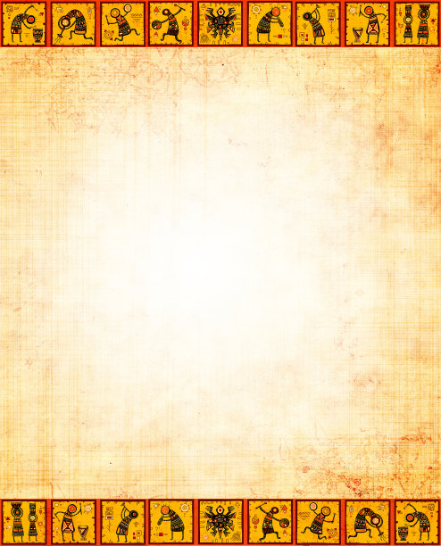 Grunge背景与非洲民族模式图片下载