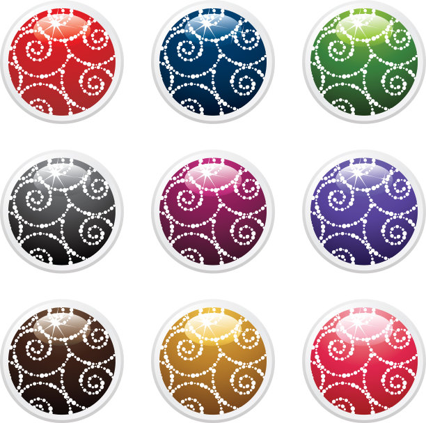 色彩丰富的闪闪发光的圣诞图标图片下载