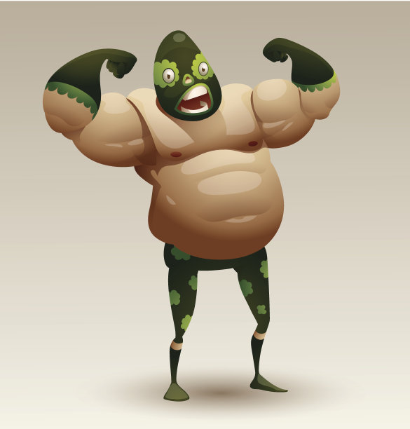 戴着绿色面具的墨西哥摔跤手图片下载