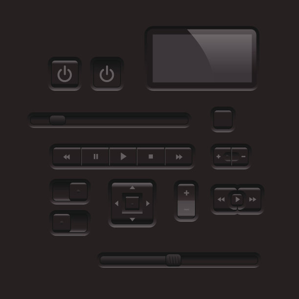暗Web UI元素素材图片