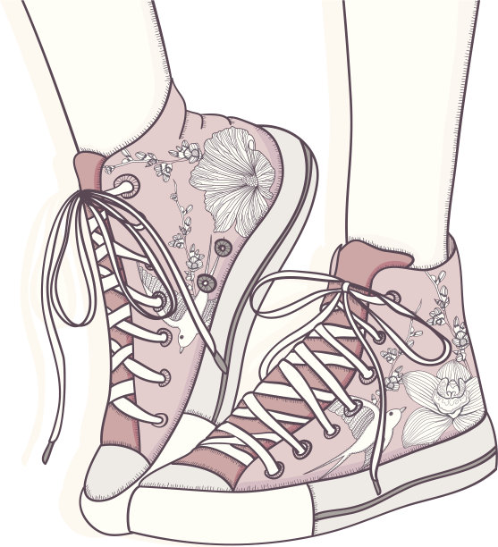 背景与时尚运动鞋。图片下载