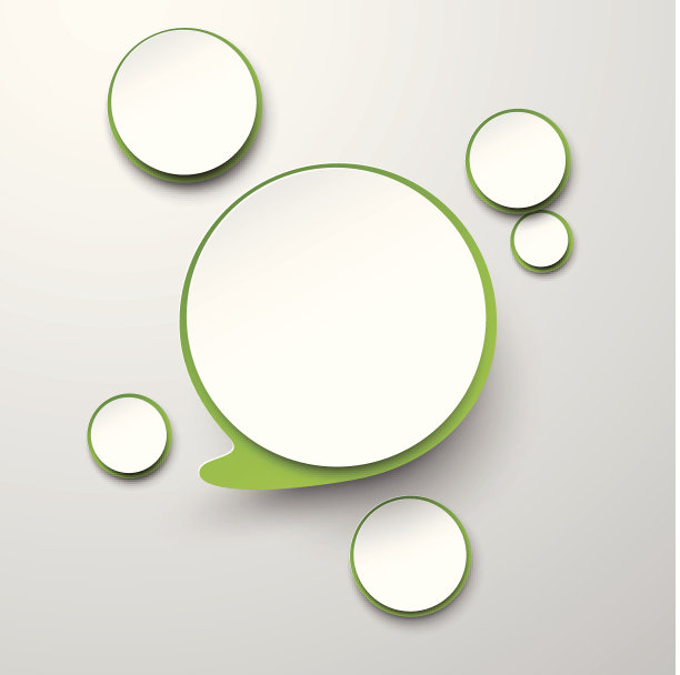 纸上白绿圆气泡。图片下载