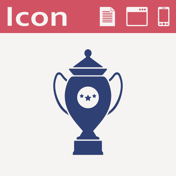 向量冠军杯标志与星星图片下载