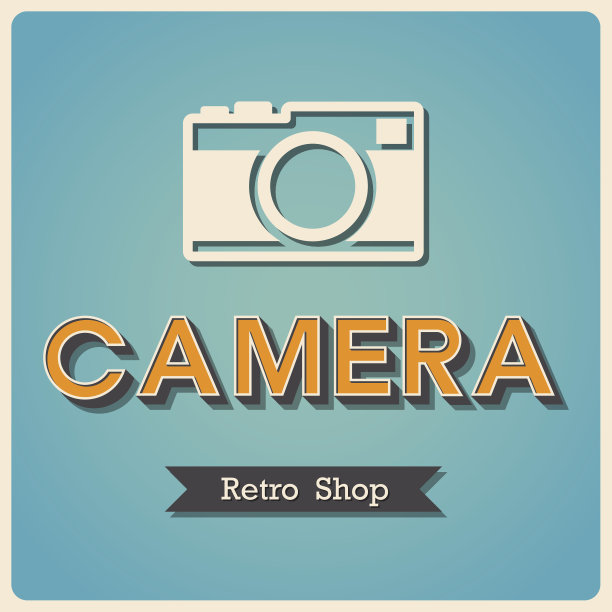 相机店复古海报图片下载