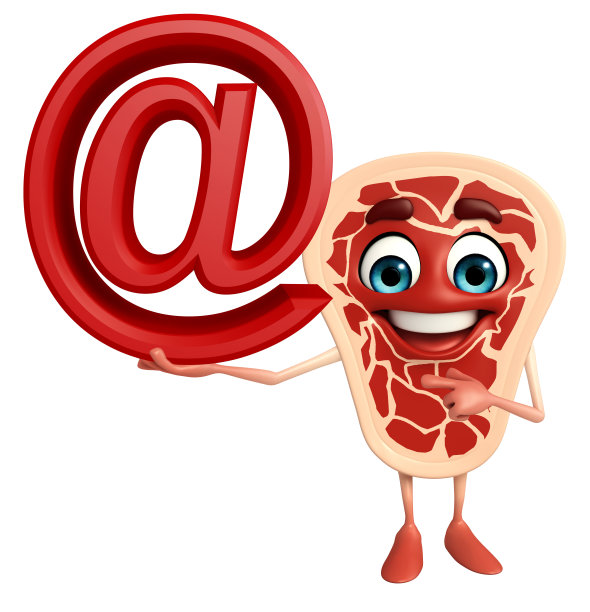 肉排character with at rate sign图片下载