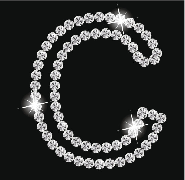 菱形字母矢量插图图片下载