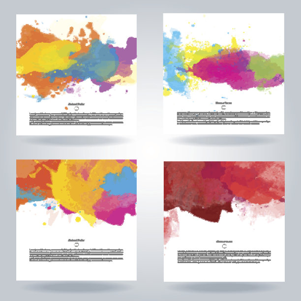 集矢量水彩模板图片下载