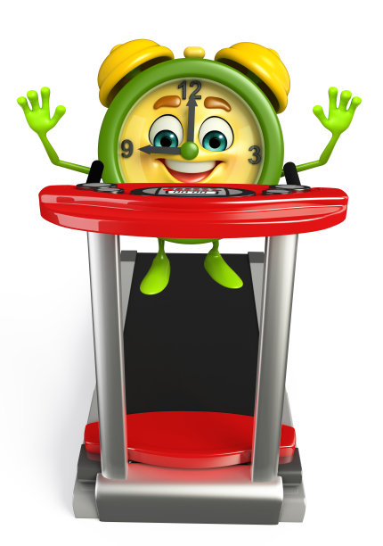 表钟character with walking machine图片下载