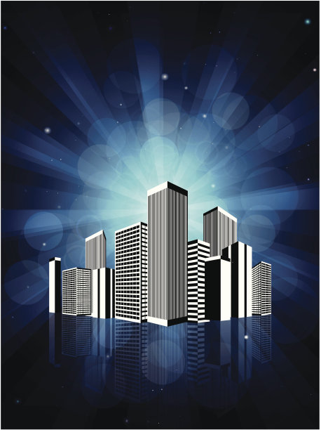 向量抽象的城市景观背景图片下载