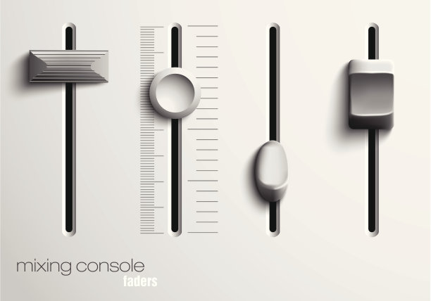 混音板上的混音控制台图片下载