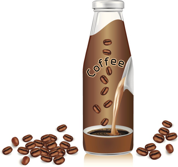 一杯咖啡和咖啡豆图片下载