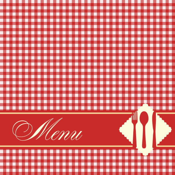食物菜单模板矢量插图图片下载
