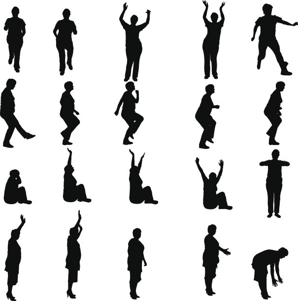 一个女人的矢量剪影。图片下载