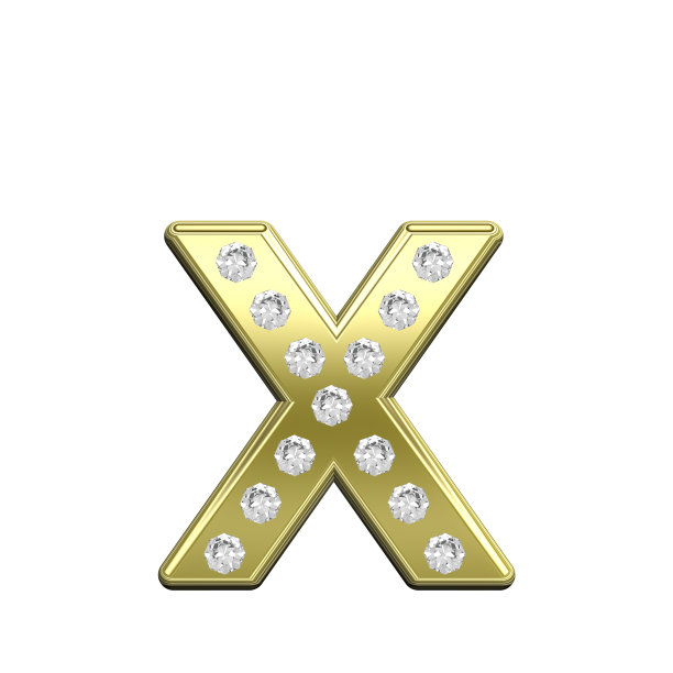 一封钻石镶金的信。图片下载