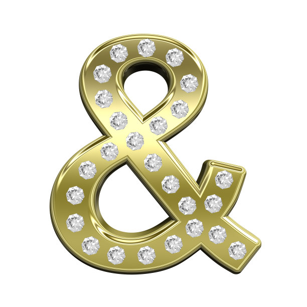 一封钻石镶金的信。图片下载