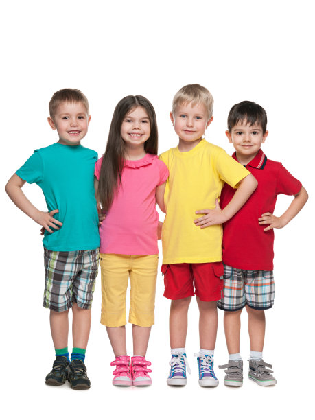 四个小朋友的肖像图片下载