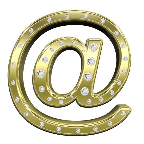 电子邮件的签名来自黄金钻石。图片下载