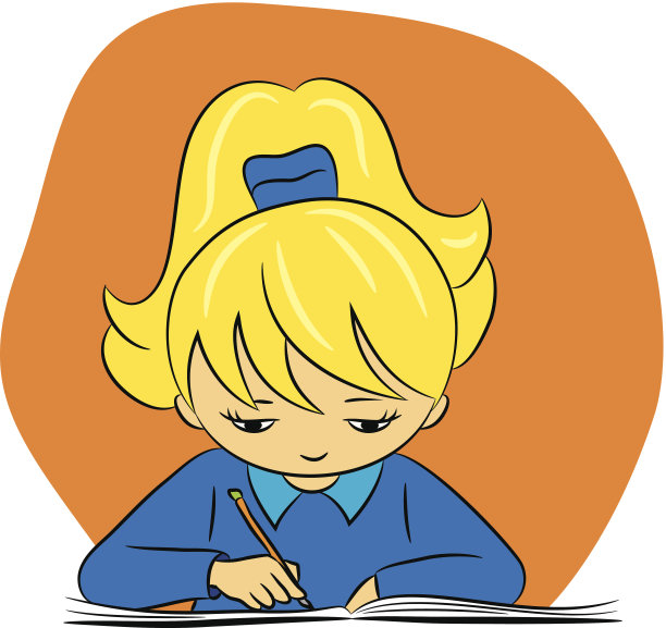 小学生正在写字图片下载