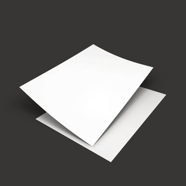 空白的白纸落在黑色的背景上图片下载
