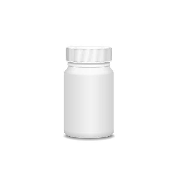 空白药瓶上分离白色图片下载