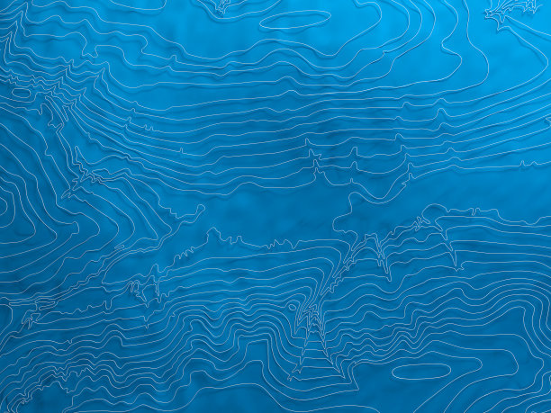 蓝色抽象地形图图片下载