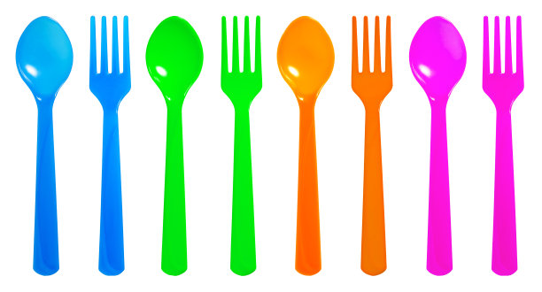 五颜六色的匙叉图片下载
