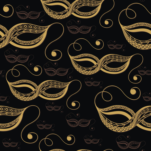 无缝纹理与装饰面具16图片下载