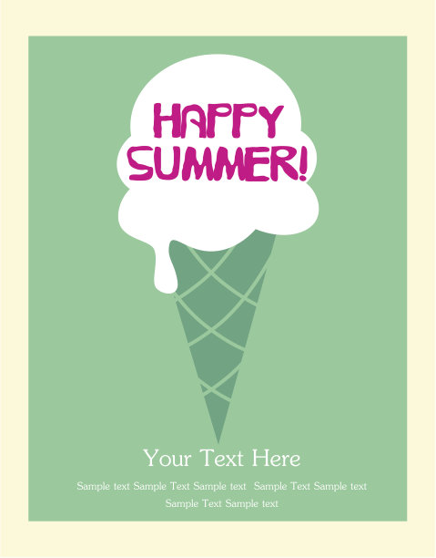 复古冰淇淋海报图片下载