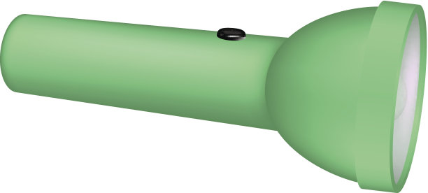 绿色设计的手电筒图片下载