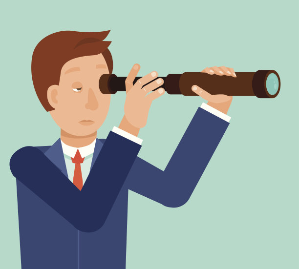 矢量商人寻找未来趋势图片下载