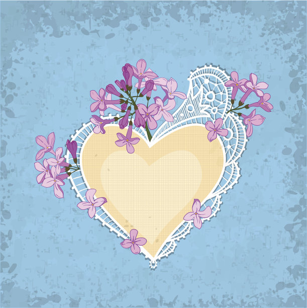 丁香和花边心图片下载