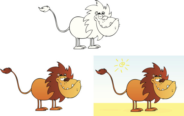 狮子的集合图片下载