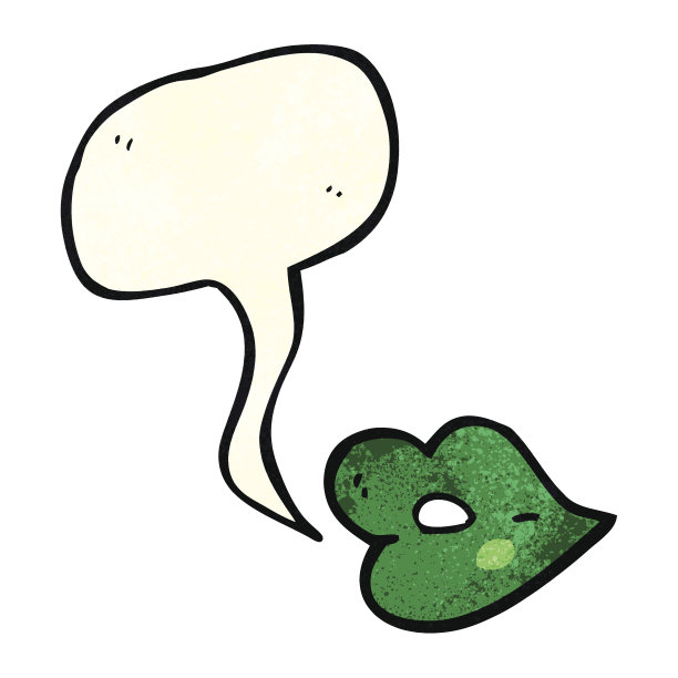 卡通万圣节嘴唇与讲话气泡图片下载