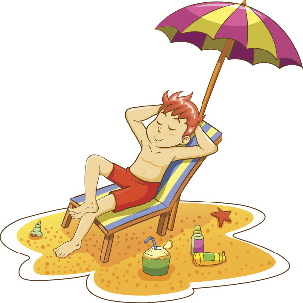 在海滩上的男人图片下载