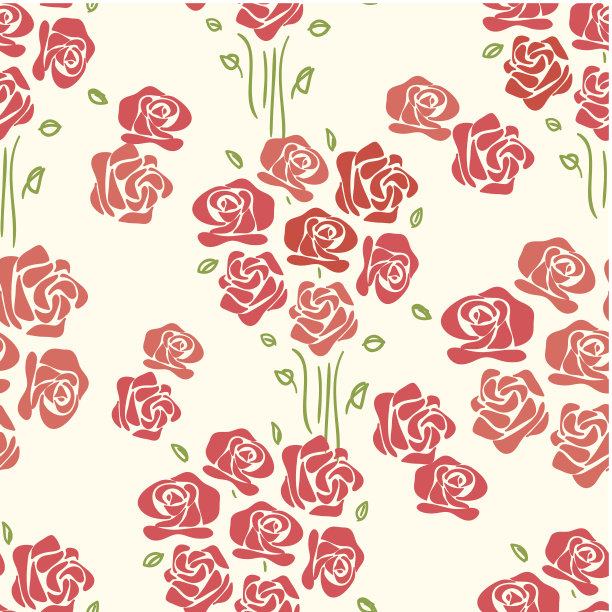 无缝复古背景与玫瑰图片下载