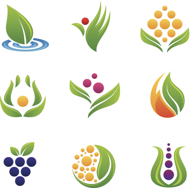 健康食品标志和图标图片下载
