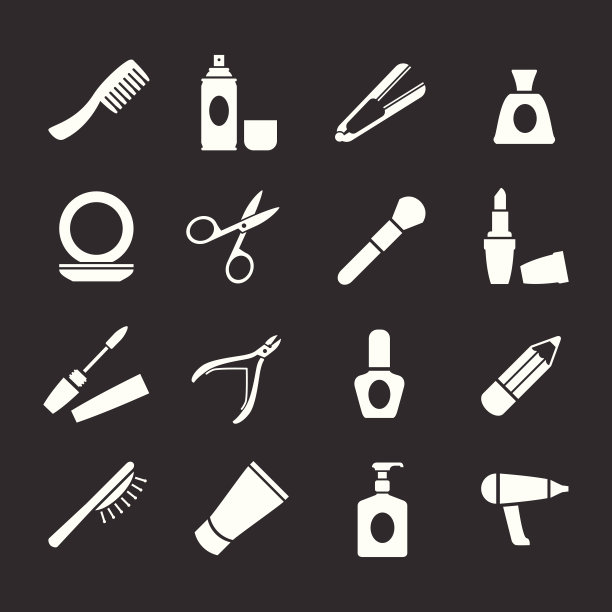 设置美丽和化妆品的图标图片下载