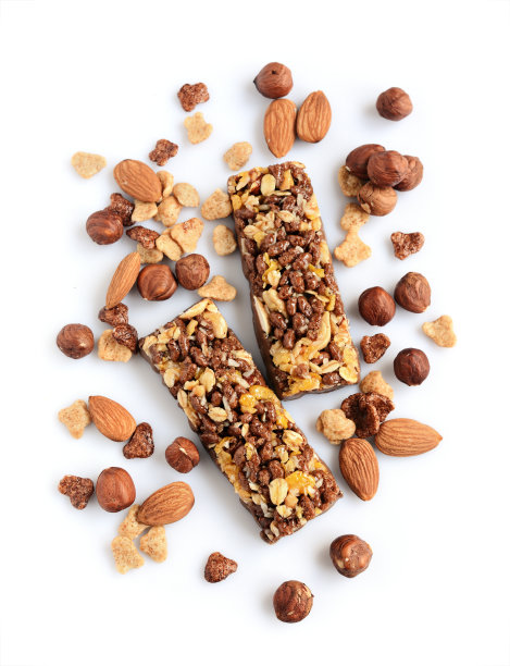 谷物棒加坚果素材图片